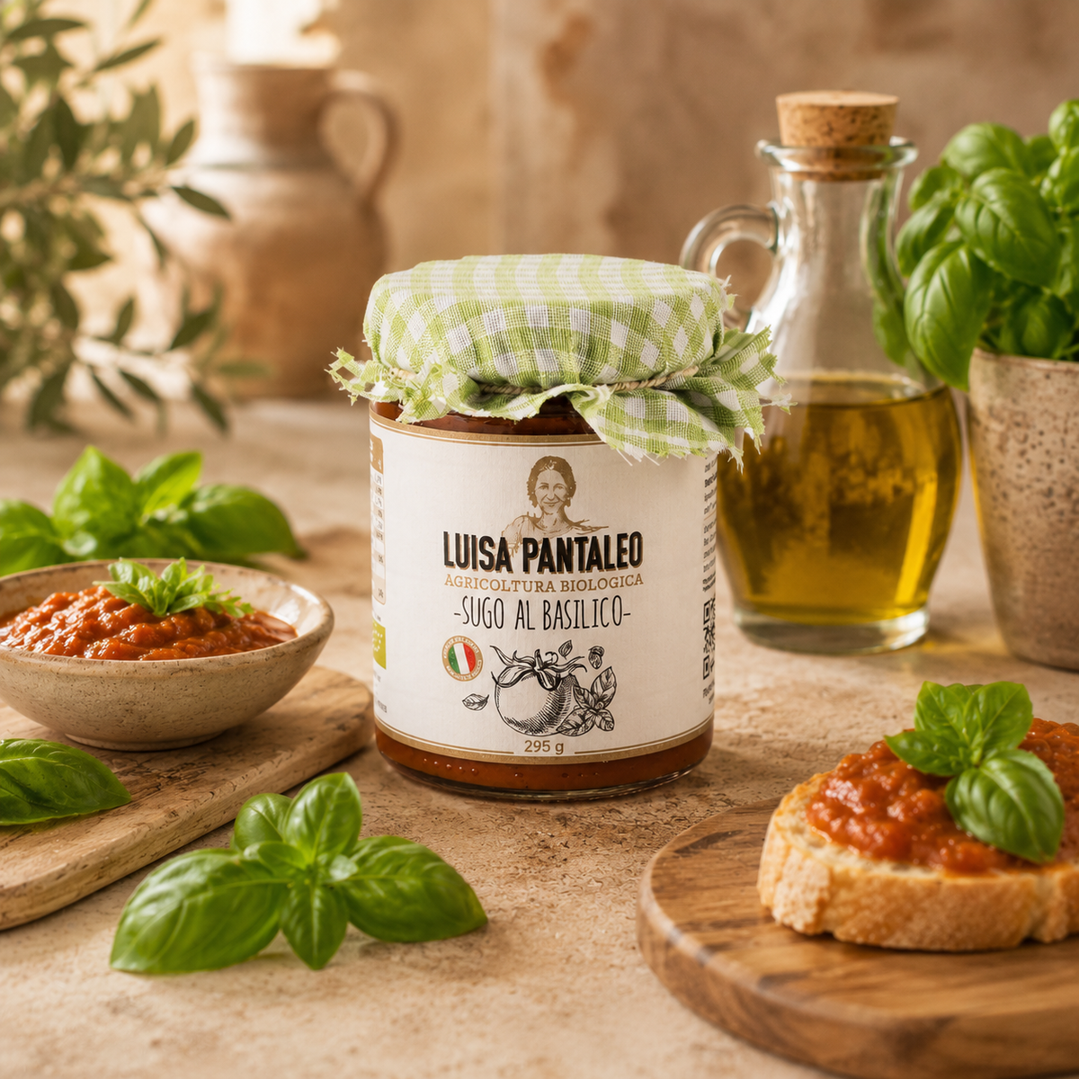 Bio-Tomaten-Basilikum-Soße 295 g